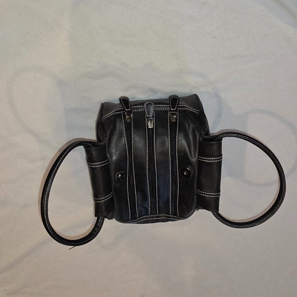 Vintage Bellerose Handbag Purse Triple Zipper Handles Snap Retro EUC - Picture 4 of 10